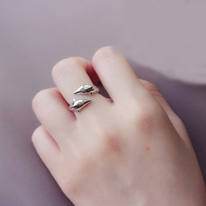 Dolphin save the ocean ring 925 sterling silver