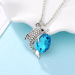 Crystal Dolphin Pendant Necklace