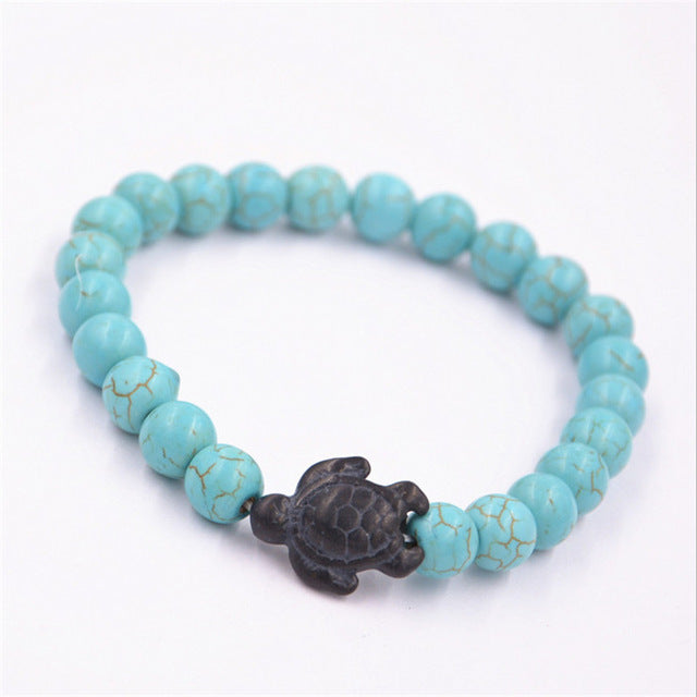 Sea Turtle Stone Bracelet