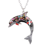 Dolphin Colorful Pendant Necklace