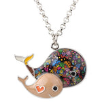 Cute Whales Colorful Pendant Necklace