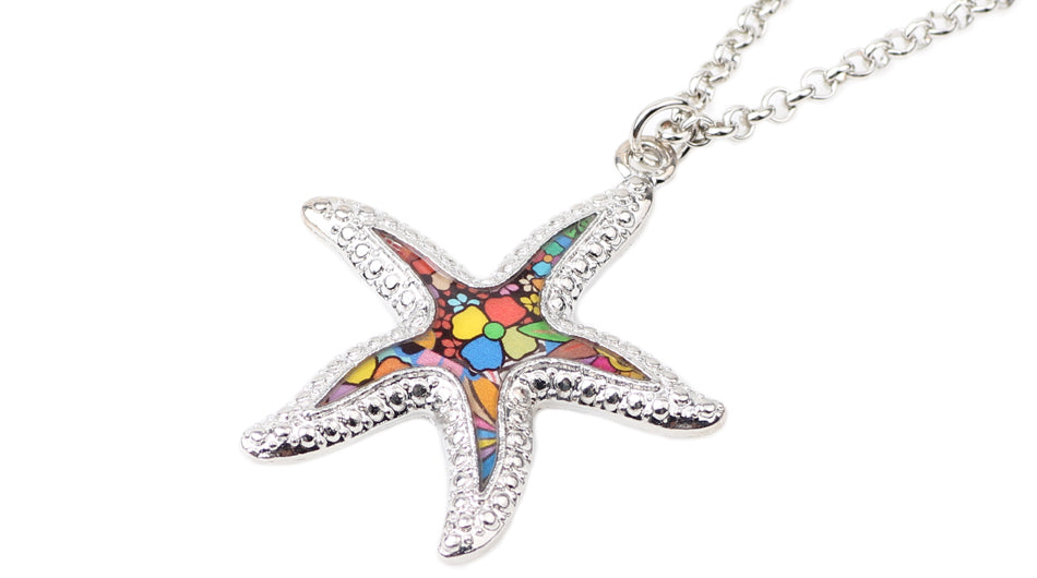 Starfish Colorful Pendant Necklace