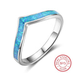 Opal Silver Wave Ring