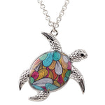 Sea Turtle Colorful Pendant Necklace