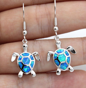 Opal Sea Turtle Earring