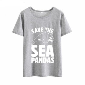 Save The Sea Pandas! Orca Whale T Shirt